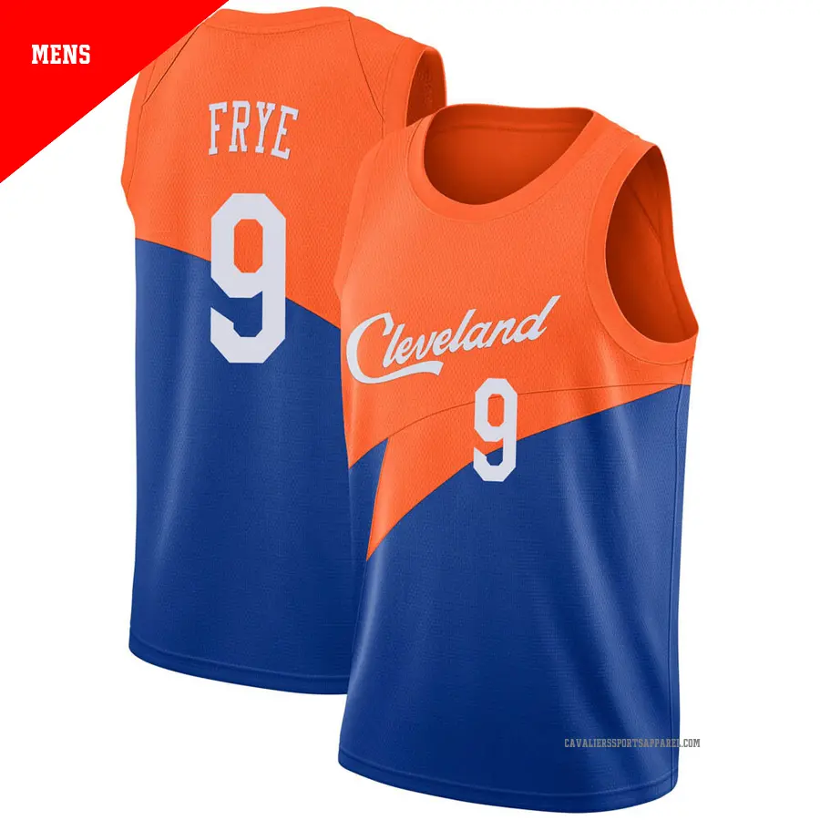 ＃9 Men's Channing Frye Cleveland Cavaliers 2018/19 Swingman Blue JerseyCity Edition