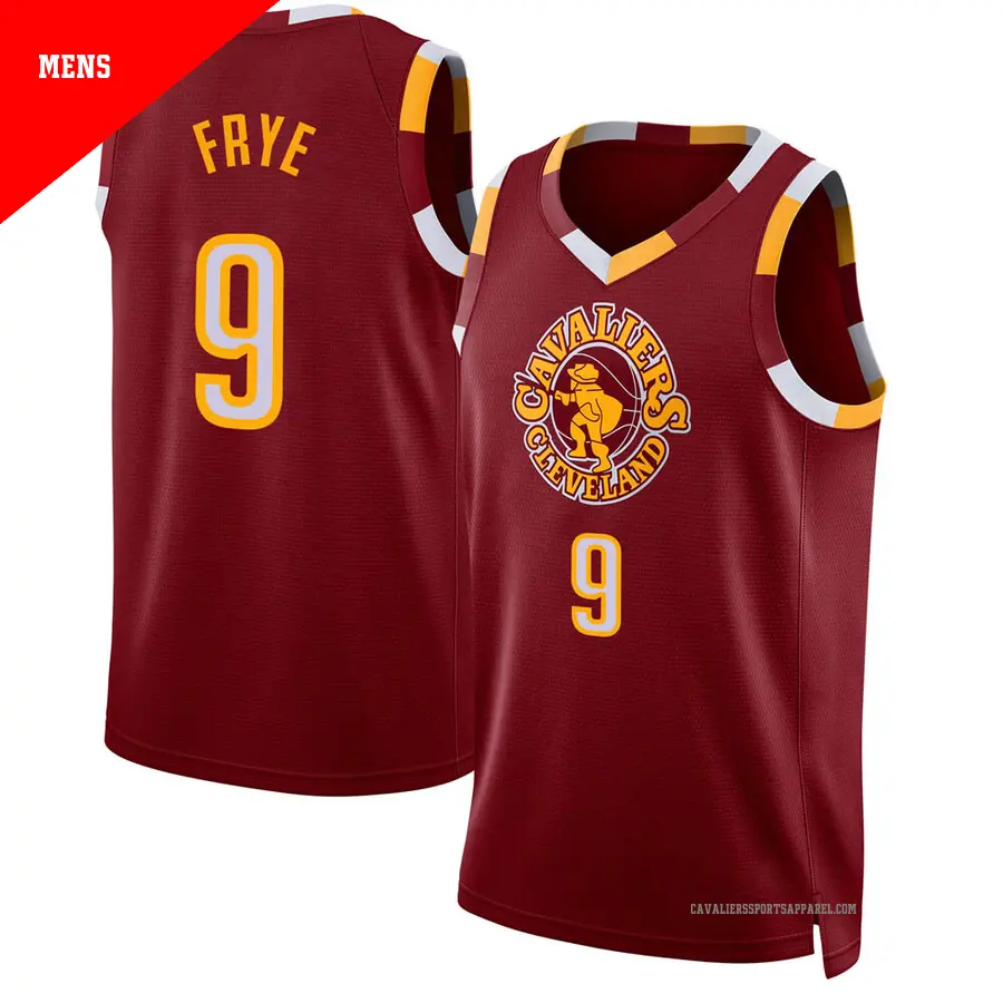 ＃9 Men's Channing Frye Cleveland Cavaliers 2021/22 Swingman Wine City Edition Jersey