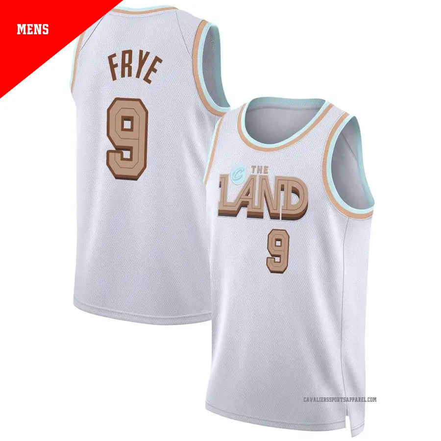 ＃9 Men's Channing Frye Cleveland Cavaliers 2022/23 Swingman White City Edition Jersey