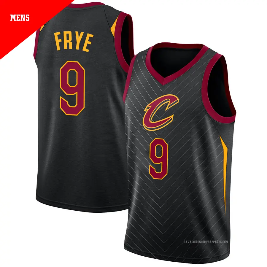 ＃9 Men's Channing Frye Cleveland Cavaliers Black Swingman JerseyStatement Edition