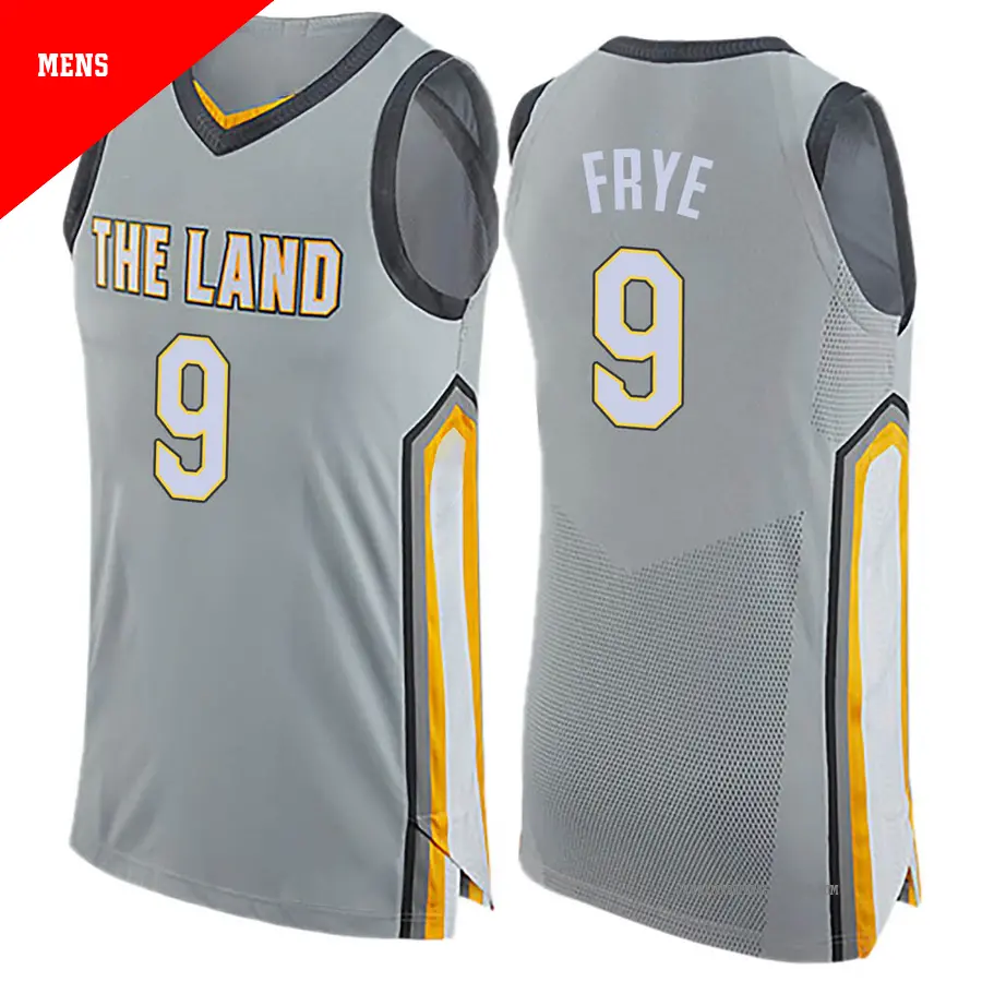 ＃9 Men's Channing Frye Cleveland Cavaliers Gray Swingman JerseyCity Edition