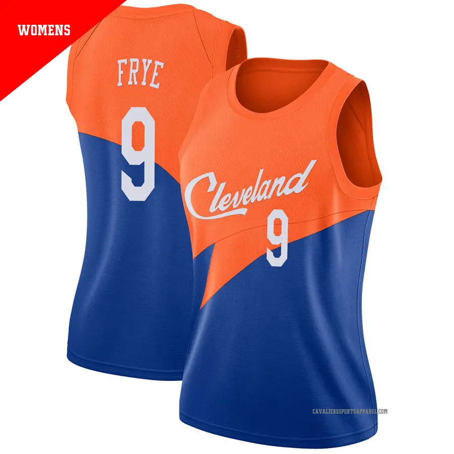 ＃9 Women's Channing Frye Cleveland Cavaliers 2018/19 Swingman Blue JerseyCity Edition