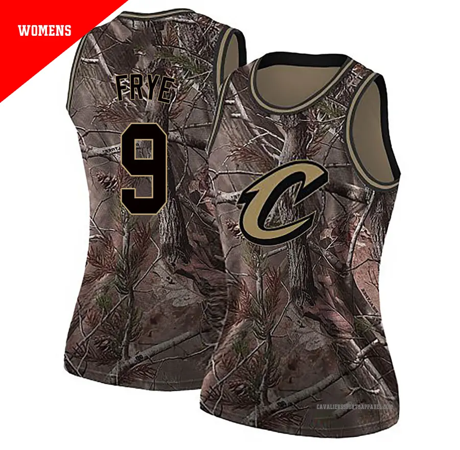 ＃9 Women's Channing Frye Cleveland Cavaliers Camo Swingman Realtree Collection Jersey