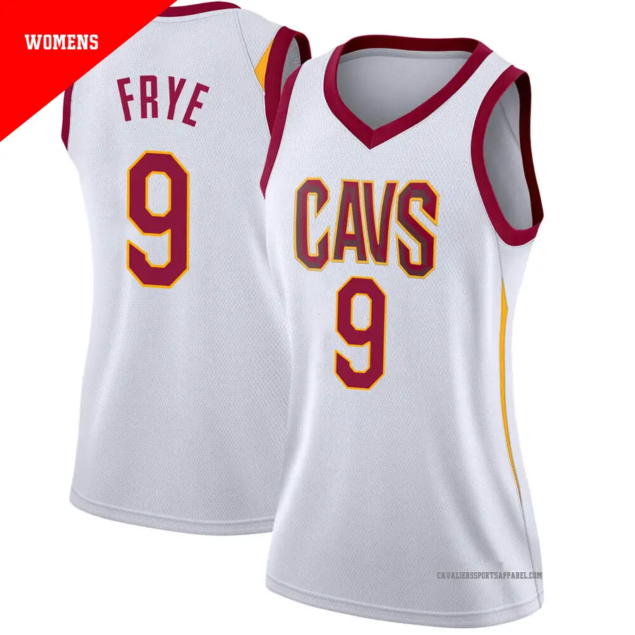 ＃9 Women's Channing Frye Cleveland Cavaliers White Swingman JerseyAssociation Edition