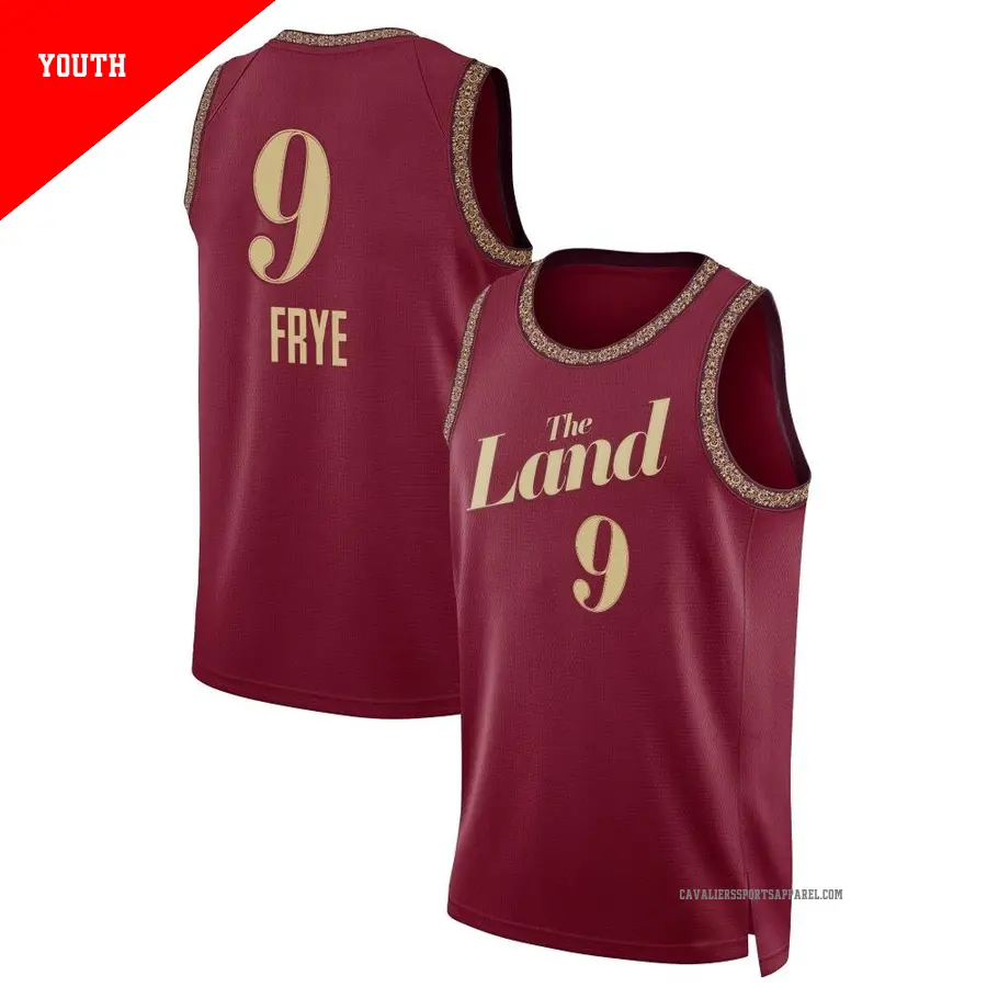 ＃9 Youth Channing Frye Cleveland Cavaliers 2023/24 Swingman Wine City Edition Jersey