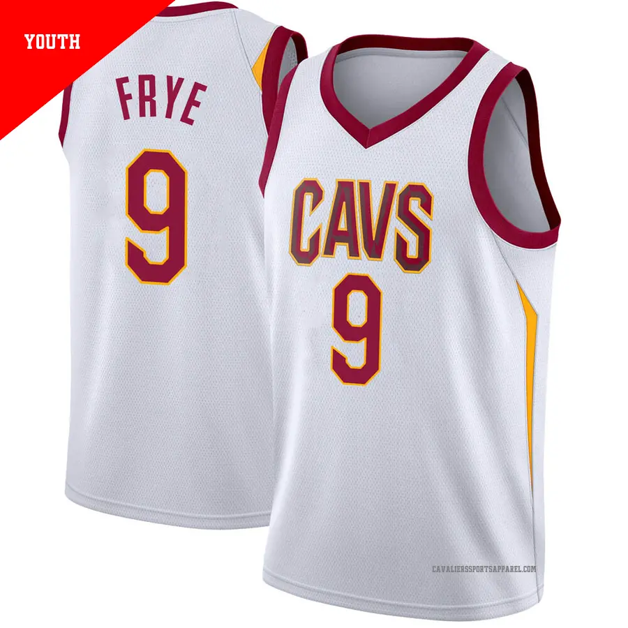 ＃9 Youth Channing Frye Cleveland Cavaliers White Swingman JerseyAssociation Edition